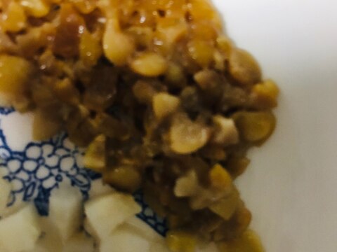 ⁑離乳食カミカミ期⁑レンコンの納豆和え